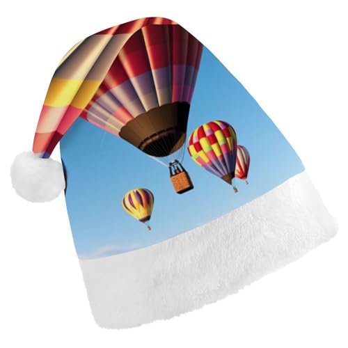 ZLFDSKGY Weihnachtsmütze, Heißluftballons, bedruckt, Weihnachtsmannmütze, Erwachsene, Weihnachtsmütze, Neujahrsparty, festliches Zubehör für Uni-Geschenk ZLFDSKGY Weihnachtsmütze, Heißluftballons, bedruckt, Weihnachtsmannmütze, Erwachsene, Weihnachtsmütze, Neujahrsparty, festliches Zubehör für Uni-Geschenk von ZLFDSKGY