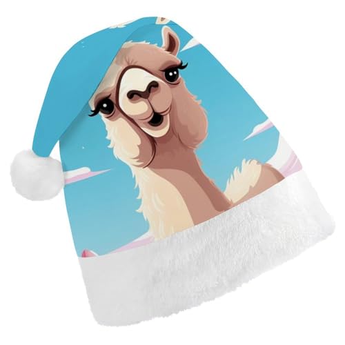 ZLFDSKGY Weihnachtsmütze, Kamel-Cartoon-Druck, Weihnachtsmannmütze, Erwachsene, Weihnachtsmütze, Neujahrsparty, festliches Zubehör für Uni-Geschenk ZLFDSKGY Weihnachtsmütze, Kamel-Cartoon-Druck, Weihnachtsmannmütze, Erwachsene, Weihnachtsmütze, Neujahrsparty, festliches Zubehör für Uni-Geschenk von ZLFDSKGY