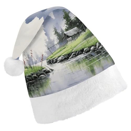 ZLFDSKGY Weihnachtsmütze, Landschaftsmalerei, bedruckt, Weihnachtsmannmütze, Erwachsene, Weihnachtsmütze, Neujahrsparty, festliches Zubehör für Uni-Geschenk ZLFDSKGY Weihnachtsmütze, Landschaftsmalerei, bedruckt, Weihnachtsmannmütze, Erwachsene, Weihnachtsmütze, Neujahrsparty, festliches Zubehör für Uni-Geschenk von ZLFDSKGY