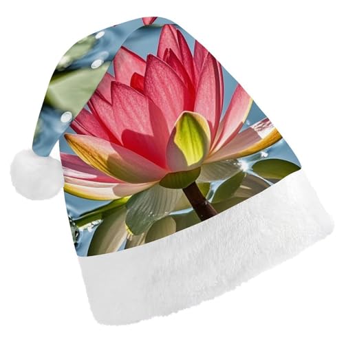 ZLFDSKGY Weihnachtsmütze, Lotusblumen, Blühen im Wasser, bedruckt, Weihnachtsmannmütze, Erwachsene, Weihnachtsmütze, Neujahrsparty, festliches Zubehör für Uni-Geschenk ZLFDSKGY Weihnachtsmütze, Lotusblumen, Blühen im Wasser, bedruckt, Weihnachtsmannmütze, Erwachsene, Weihnachtsmütze, Neujahrsparty, festliches Zubehör für Uni-Geschenk von ZLFDSKGY