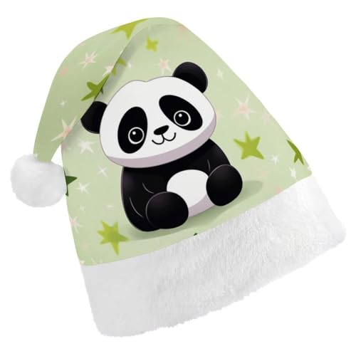 ZLFDSKGY Weihnachtsmütze, Panda, Stern, bedruckt, Weihnachtsmannmütze, Erwachsene, Weihnachtsmütze, Neujahrsparty, festliches Zubehör für Uni-Geschenk ZLFDSKGY Weihnachtsmütze, Panda, Stern, bedruckt, Weihnachtsmannmütze, Erwachsene, Weihnachtsmütze, Neujahrsparty, festliches Zubehör für Uni-Geschenk von ZLFDSKGY