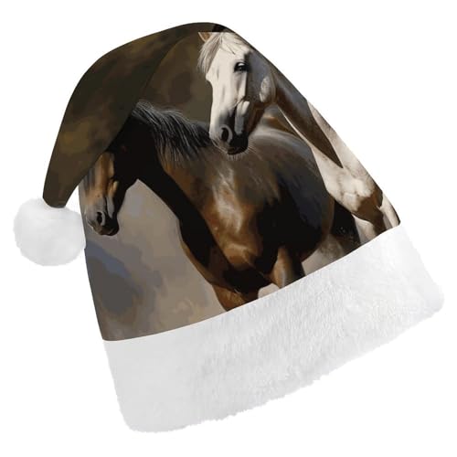 ZLFDSKGY Weihnachtsmütze, Pferde, Tiere, bedruckt, Weihnachtsmannmütze, Erwachsene, Weihnachtsmütze, Neujahrsparty, festliches Zubehör für Uni-Geschenk ZLFDSKGY Weihnachtsmütze, Pferde, Tiere, bedruckt, Weihnachtsmannmütze, Erwachsene, Weihnachtsmütze, Neujahrsparty, festliches Zubehör für Uni-Geschenk von ZLFDSKGY