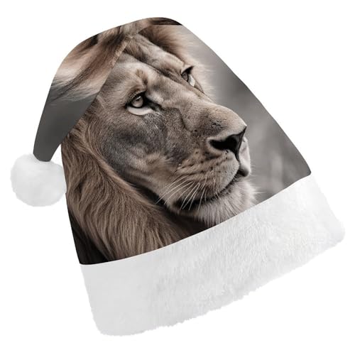 ZLFDSKGY Weihnachtsmütze, Tierwelt, Löwe, bedruckt, Weihnachtsmannmütze, Erwachsene, Weihnachtsmütze, Neujahrsparty, festliches Zubehör für Uni-Geschenk ZLFDSKGY Weihnachtsmütze, Tierwelt, Löwe, bedruckt, Weihnachtsmannmütze, Erwachsene, Weihnachtsmütze, Neujahrsparty, festliches Zubehör für Uni-Geschenk von ZLFDSKGY