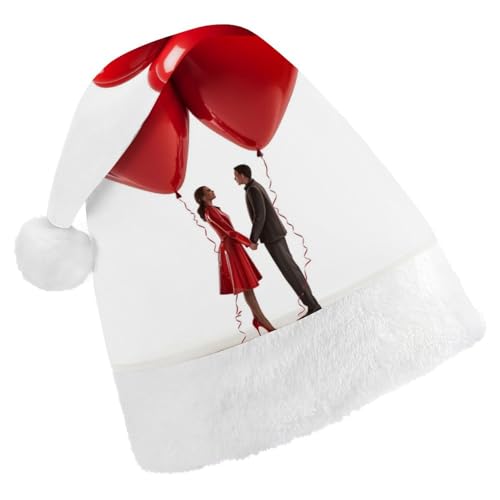 ZLFDSKGY Weihnachtsmütze, Valentinstag, roter Ballon, bedruckt, Weihnachtsmannmütze, Erwachsene, Weihnachtsmütze, Neujahrsparty, festliches Zubehör für Uni-Geschenk ZLFDSKGY Weihnachtsmütze, Valentinstag, roter Ballon, bedruckt, Weihnachtsmannmütze, Erwachsene, Weihnachtsmütze, Neujahrsparty, festliches Zubehör für Uni-Geschenk von ZLFDSKGY