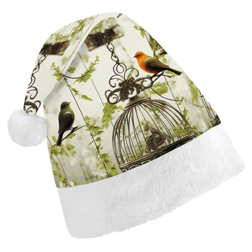 ZLFDSKGY Weihnachtsmütze, Vogelkäfige und Vögel, bedruckt, Weihnachtsmannmütze, Erwachsene, Weihnachtsmütze, Neujahrsparty, festliches Zubehör für Uni-Geschenk ZLFDSKGY Weihnachtsmütze, Vogelkäfige und Vögel, bedruckt, Weihnachtsmannmütze, Erwachsene, Weihnachtsmütze, Neujahrsparty, festliches Zubehör für Uni-Geschenk von ZLFDSKGY