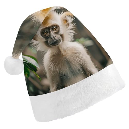 ZLFDSKGY Weihnachtsmütze, goldener Affe, bedruckt, Weihnachtsmannmütze, Erwachsene, Weihnachtsmütze, Neujahrsparty, festliches Zubehör für Uni-Geschenk ZLFDSKGY Weihnachtsmütze, goldener Affe, bedruckt, Weihnachtsmannmütze, Erwachsene, Weihnachtsmütze, Neujahrsparty, festliches Zubehör für Uni-Geschenk von ZLFDSKGY