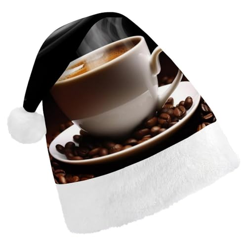 ZLFDSKGY Weihnachtsmütze, heiße Bohne mit Bohne, bedruckt, Weihnachtsmannmütze, Erwachsene, Weihnachtsmütze, Neujahrsparty, festliches Zubehör für Uni-Geschenk ZLFDSKGY Weihnachtsmütze, heiße Bohne mit Bohne, bedruckt, Weihnachtsmannmütze, Erwachsene, Weihnachtsmütze, Neujahrsparty, festliches Zubehör für Uni-Geschenk von ZLFDSKGY