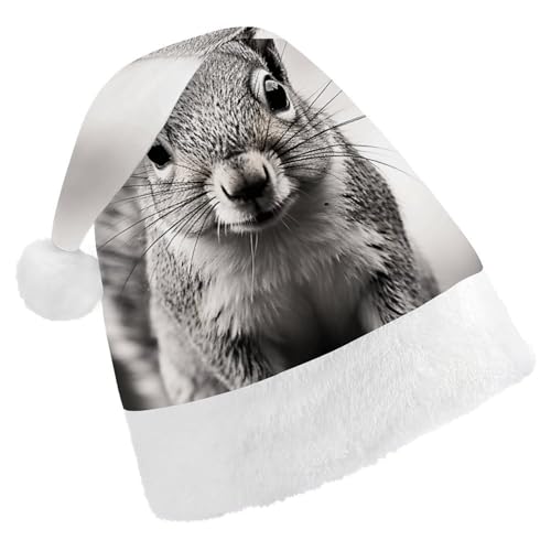 ZLFDSKGY Weihnachtsmütze, hellgrau, Eichhörnchen, bedruckt, Weihnachtsmannmütze, Erwachsene, Weihnachtsmütze, Neujahrsparty, festliches Zubehör für Uni-Geschenk ZLFDSKGY Weihnachtsmütze, hellgrau, Eichhörnchen, bedruckt, Weihnachtsmannmütze, Erwachsene, Weihnachtsmütze, Neujahrsparty, festliches Zubehör für Uni-Geschenk von ZLFDSKGY