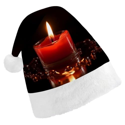 ZLFDSKGY Weihnachtsmütze, herzförmige Kerze, bedruckt, Weihnachtsmannmütze, Erwachsene, Weihnachtsmütze, Neujahrsparty, festliches Zubehör für Uni-Geschenk ZLFDSKGY Weihnachtsmütze, herzförmige Kerze, bedruckt, Weihnachtsmannmütze, Erwachsene, Weihnachtsmütze, Neujahrsparty, festliches Zubehör für Uni-Geschenk von ZLFDSKGY