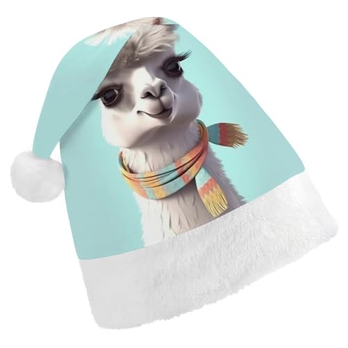 ZLFDSKGY Weihnachtsmütze, lustiger Cartoon-Llama, bedruckt, Weihnachtsmannmütze, Erwachsene, Weihnachtsmütze, Neujahrsparty, festliches Zubehör für Uni-Geschenk ZLFDSKGY Weihnachtsmütze, lustiger Cartoon-Llama, bedruckt, Weihnachtsmannmütze, Erwachsene, Weihnachtsmütze, Neujahrsparty, festliches Zubehör für Uni-Geschenk von ZLFDSKGY