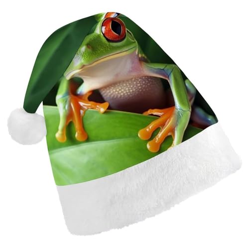 ZLFDSKGY Weihnachtsmütze, niedlicher Frosch, bedruckt, Weihnachtsmannmütze, Erwachsene, Weihnachtsmütze, Neujahrsparty, festliches Zubehör für Uni-Geschenk ZLFDSKGY Weihnachtsmütze, niedlicher Frosch, bedruckt, Weihnachtsmannmütze, Erwachsene, Weihnachtsmütze, Neujahrsparty, festliches Zubehör für Uni-Geschenk von ZLFDSKGY