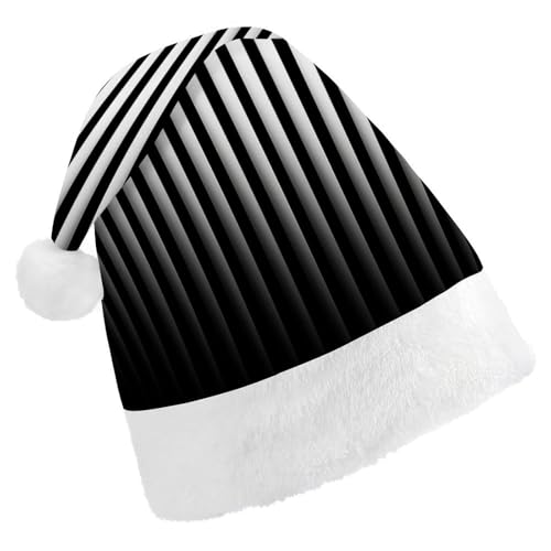 ZLFDSKGY Weihnachtsmütze, schwarz, vertikale Linien, bedruckt, Weihnachtsmannmütze, Erwachsene, Weihnachtsmütze, Neujahrsparty, festliches Zubehör für Uni-Geschenk ZLFDSKGY Weihnachtsmütze, schwarz, vertikale Linien, bedruckt, Weihnachtsmannmütze, Erwachsene, Weihnachtsmütze, Neujahrsparty, festliches Zubehör für Uni-Geschenk von ZLFDSKGY