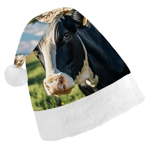 ZLFDSKGY Weihnachtsmütze, schwarz-weiß, Milchkuh, bedruckt, Weihnachtsmannmütze, Erwachsene, Weihnachtsmütze, Neujahrsparty, festliches Zubehör für Uni-Geschenk ZLFDSKGY Weihnachtsmütze, schwarz-weiß, Milchkuh, bedruckt, Weihnachtsmannmütze, Erwachsene, Weihnachtsmütze, Neujahrsparty, festliches Zubehör für Uni-Geschenk von ZLFDSKGY