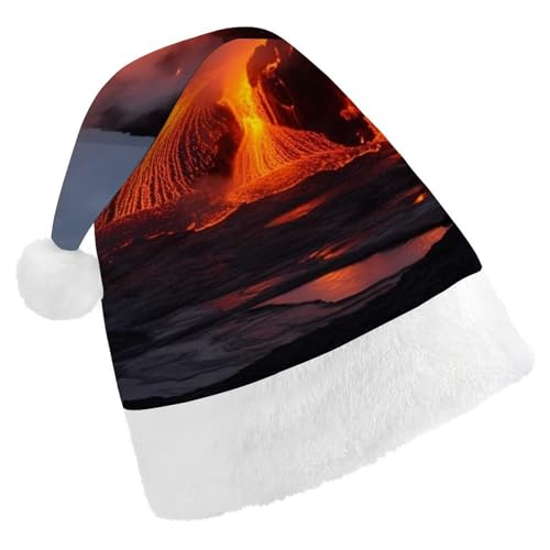 ZLFDSKGY Weihnachtsmütze Kilauea Vulkan, bedruckt, Weihnachtsmannmütze, Erwachsene, Weihnachtsmütze, Neujahrsparty, festliches Zubehör für Uni-Geschenk ZLFDSKGY Weihnachtsmütze Kilauea Vulkan, bedruckt, Weihnachtsmannmütze, Erwachsene, Weihnachtsmütze, Neujahrsparty, festliches Zubehör für Uni-Geschenk von ZLFDSKGY