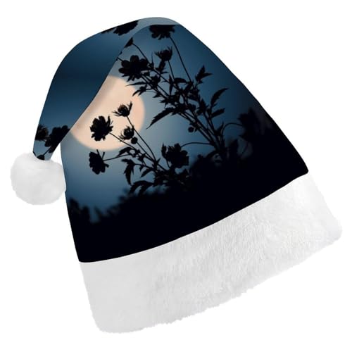 ZLFDSKGY Weihnachtsmütze mit Blumendruck, Weihnachtsmannmütze, Erwachsene, Weihnachtsmütze, Neujahrsparty, festliches Zubehör für Uni-Geschenk ZLFDSKGY Weihnachtsmütze mit Blumendruck, Weihnachtsmannmütze, Erwachsene, Weihnachtsmütze, Neujahrsparty, festliches Zubehör für Uni-Geschenk von ZLFDSKGY
