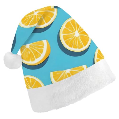 ZLFDSKGY Weihnachtsmütze mit Zitronenkeilen, bedruckt, Weihnachtsmannmütze, Erwachsene, Weihnachtsmütze, Neujahrsparty, festliches Zubehör für Uni-Geschenk ZLFDSKGY Weihnachtsmütze mit Zitronenkeilen, bedruckt, Weihnachtsmannmütze, Erwachsene, Weihnachtsmütze, Neujahrsparty, festliches Zubehör für Uni-Geschenk von ZLFDSKGY