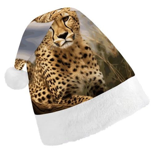 ZLFDSKGY Weihnachtsmütze mit coolem Leopardenmuster, Weihnachtsmannmütze, Erwachsene, Weihnachtsmütze, Neujahrsparty, festliches Zubehör für Uni-Geschenk ZLFDSKGY Weihnachtsmütze mit coolem Leopardenmuster, Weihnachtsmannmütze, Erwachsene, Weihnachtsmütze, Neujahrsparty, festliches Zubehör für Uni-Geschenk von ZLFDSKGY