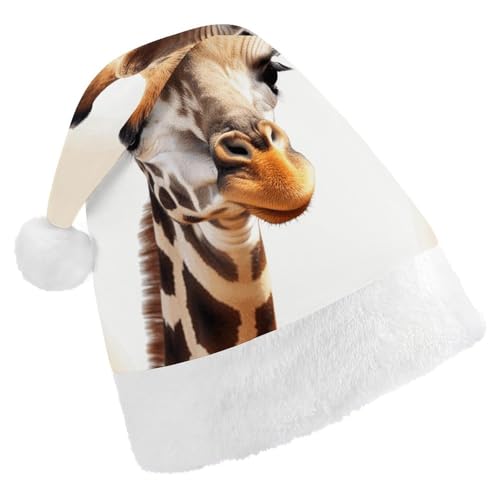 ZLFDSKGY Weihnachtsmütze mit niedlicher Giraffe, bedruckt, Weihnachtsmannmütze, Erwachsene, Weihnachtsmütze, Neujahrsparty, festliches Zubehör für Uni-Geschenk ZLFDSKGY Weihnachtsmütze mit niedlicher Giraffe, bedruckt, Weihnachtsmannmütze, Erwachsene, Weihnachtsmütze, Neujahrsparty, festliches Zubehör für Uni-Geschenk von ZLFDSKGY