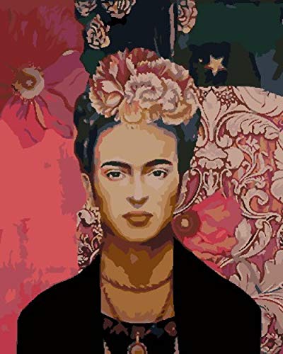 ZLLHAPPY Malen Nach Zahlen Ab 6 Mexikanische Malerin Frida DIY Paint by Numbers, Handgemalt Ölgemälde Auf Leinwand, Malen Nach Zahlen Für Home Haus Deko (40 X 50 cm) von ZLLHAPPY