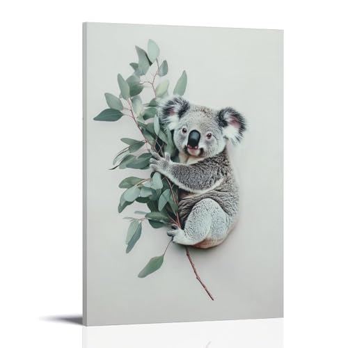 ZLLJXFZZ Minimalistischer Koala, der einen einfachen, umrissenen Eukalyptuszweig umhüllt, schwebt auf blanko Pastell-Wandkunst, Wandbild, moderne Dekoration, hängendes Kunstposter, 30 x 45 cm ZLLJXFZZ Minimalistischer Koala, der einen einfachen, umrissenen Eukalyptuszweig umhüllt, schwebt auf blanko Pastell-Wandkunst, Wandbild, moderne Dekoration, hängendes Kunstposter, 30 x 45 cm von ZLLJXFZZ