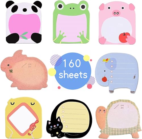 Haftnotizen,160 sheets Notizblock Klein,Kleine Haftnotizen Kinder,TierföRmiger Haftnotizblock,Haftnotizen Klebezettel,Kawaii Schulsachen,Bunt Cartoon Tiere Haftnotizen,Selbstklebende Haftnotizzettel Haftnotizen,160 sheets Notizblock Klein,Kleine Haftnotizen Kinder,TierföRmiger Haftnotizblock,Haftnotizen Klebezettel,Kawaii Schulsachen,Bunt Cartoon Tiere Haftnotizen,Selbstklebende Haftnotizzettel von ZLXFT