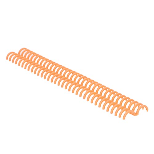 Bindekämme, 10 Stück, 34 Löcher, Mehrere Farben, Kunststoff-Spiralbindungsspulen, Bindespiralen Für Lose Blätter, Buchbindung(Orange) von ZLXHDL