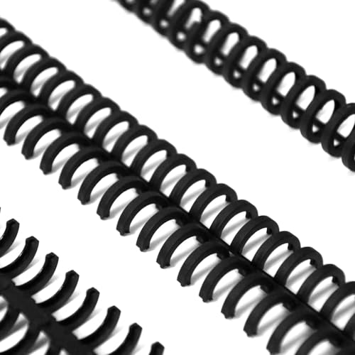 10 Stück Federspiralring Kunststoff Binderinge, 22 Mm Innendurchmesser Kunststoff-Spiralbindespulen, 30 Löcher Federspiralringe, Bindespiralen Für A4-A5-Notizbücher, Bindekämme, Buchbindung(Schwarz) von ZLXHDL