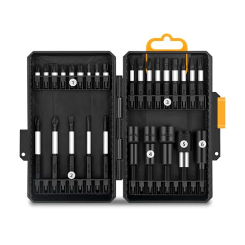 Premium -Stahlschraubendreher -Set, Präzisionsmagnetbitset, 28 Teile für den Zuhause und professionelle Verwendung (28 piece set S2 batch head) von ZLXHDL