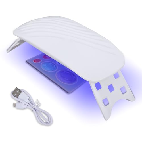 ZLXHDL UV Lampe Harz 36W – 12 LED UV-Licht für Harz, Epoxidharz & UV-Kleber Härtung – Faltbare USB UV Lampe Resin mit Timer – Kleine UV Lampe für Resin DIY & Modellbau von ZLXHDL