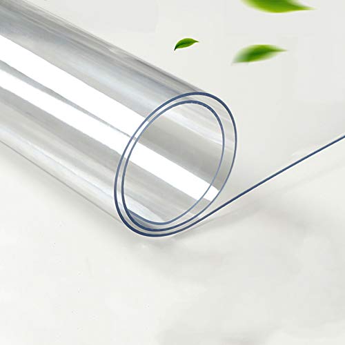 ZLYWE Bodenschutzmatte PVC Geschmacklos Transparent Wasserdicht Ölbeständig Küche Büro Tischfolie Schutzfolie Folie, Verschiedene Größen (2.0mm,80x80cm) von ZLYWE