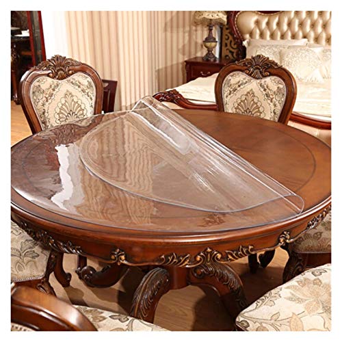ZLYWE Tischfolie Ölbeständig Runde Tischmatte Tischdecke Aus Weichem Glas Einfach Zu Säubern Wohnzimmer Nachttisch Schutzpolster PVC Tischabdeckung 3 Dicken, 7 Spezifikationen (3.0mm,Diameter-140CM) ZLYWE Tischfolie Ölbeständig Runde Tischmatte Tischdecke Aus Weichem Glas Einfach Zu Säubern Wohnzimmer Nachttisch Schutzpolster PVC Tischabdeckung 3 Dicken, 7 Spezifikationen (3.0mm,Diameter-140CM) von ZLYWE