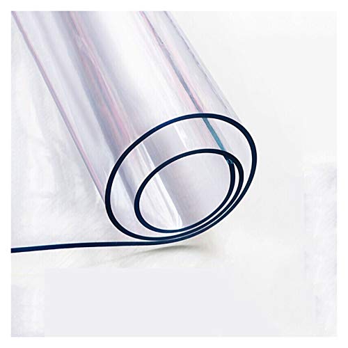 ZLYWE Transparente Tischdecke Rechteck PVC-Matte Benutzt for Fußboden Esstisch Wasserdicht Kratzfest Tapis Protège-Sol Office, Verschiedene Größen (1.5mm,80x80cm) von ZLYWE