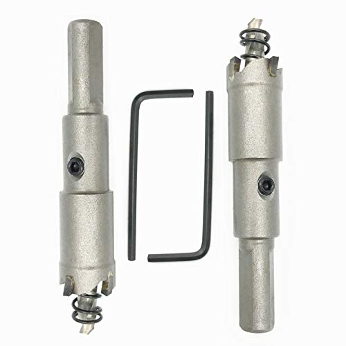 ZLYY HSS Wolframkarbid-Lochsäge, TCT-Fräserbohrer für Metall, Edelstahl, Holz, Aluminium, 2 Stück, 17 mm von ZLYY