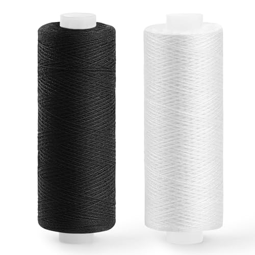 ZMAAGG Garn zum Nähen, 1 Stück schwarz und 1 Stück weiß, 400 Meter Polyestergarn, Nähschnur für Nähmaschine, Handnähen, Stickerei ZMAAGG Garn zum Nähen, 1 Stück schwarz und 1 Stück weiß, 400 Meter Polyestergarn, Nähschnur für Nähmaschine, Handnähen, Stickerei von ZMAAGG