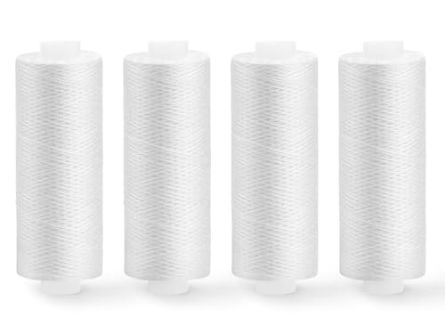 ZMAAGG Nähgarn zum Nähen, 4 Stück, weißes Polyester-Nähgarn, 800 Meter, Allzweck-Nähschnur für Nähmaschine, Handnähen, Stickerei ZMAAGG Nähgarn zum Nähen, 4 Stück, weißes Polyester-Nähgarn, 800 Meter, Allzweck-Nähschnur für Nähmaschine, Handnähen, Stickerei von ZMAAGG