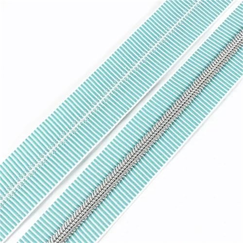1-10M 5# Stripe Sewing Coil Zipper for Nylon Zips Bags Garment Decor Zip Tape by Meter Zippers Repair Kit DIY Accessories(Green,1meter) von ZMCGNO