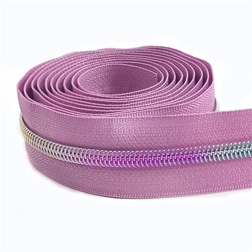 1-5Meters 5# Nylon Zipper for Sewing Shoes Zippers Sliders Pulls Bag Pocket Zips Heads Replacement Repair Kit DIY Accessories(Pink,1.0 Meter) von ZMCGNO