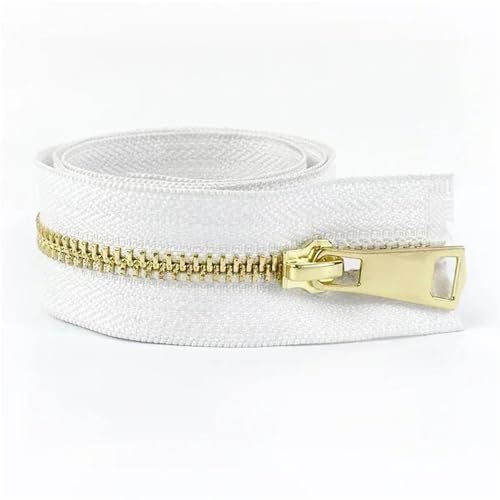 1 Pcs 5# Metal Zippers 15-25cm Close-End for Sewing Garment Separable Zipper Bag Closure Ziper Repair Kits(White,18cm) von ZMCGNO
