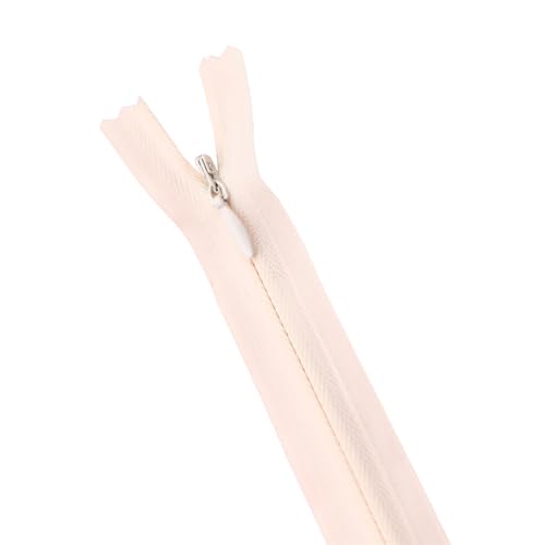 10Pcs/Pack 28cm 35cm 40cm 45cm 50cm 55cm 60cm 3# Invisible Zipper Nylon Coil Zipper for DIY Handcraft Cloth Sewing Accessories(Beige,45cm) von ZMCGNO