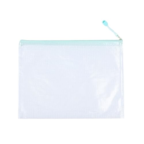10Pcs Schreibwaren Lagerung Ordner for Organisation Zipper Mesh Taschen wasserdichte Reisetaschen Büro Dokument(Light Blue,23.5x32.8cm) von ZMCGNO