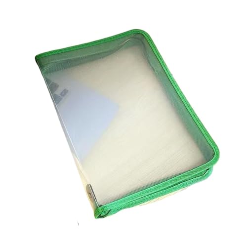 1pc Transparent Zipper Pouch Dokument Tasche wasserdichte Zip Datei Ordner A4 Schule Büro Lagerung Taschen(Green) von ZMCGNO