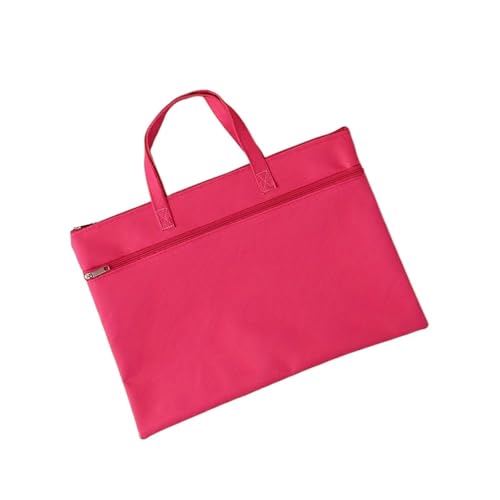 2 stücke A4 Datei Tasche Tragbare Zipper Oxford Tuch Wasserdicht Kunst Lagerung Tasche Leinwand Tasche Schule Büro(Red) von ZMCGNO