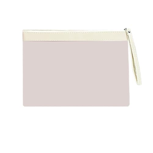 2 stücke Verdickt Datei Tasche Transparent Zipper Tasche Große Kapazität wasserdichte TPU Hausaufgaben Datei Tasche Büro(Beige,B6) von ZMCGNO