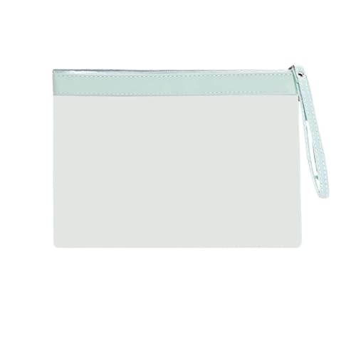 2 stücke Verdickt Datei Tasche Transparent Zipper Tasche Große Kapazität wasserdichte TPU Hausaufgaben Datei Tasche Büro(Green,A6) von ZMCGNO