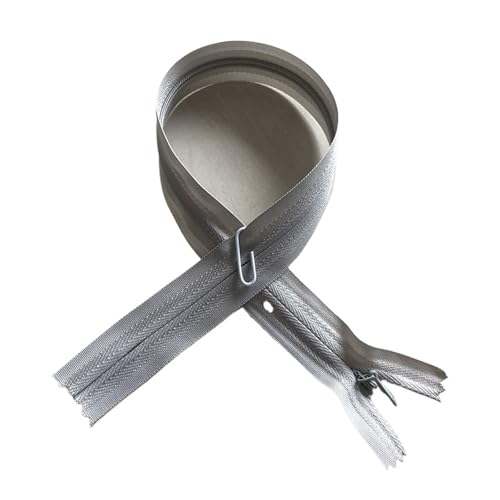 20 Stück unsichtbare Nylon-Spulenreißverschlüsse for Schneider, Nähen, Basteln, Stoffzubehör, 6 Zoll - 24 Zoll(Light Gray,55CM) von ZMCGNO