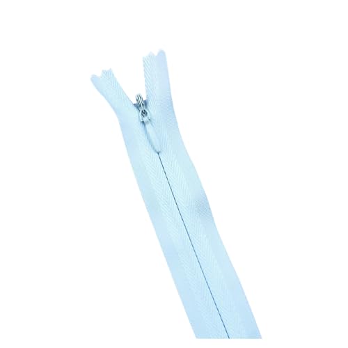 20 Teile/Paket 55cm 3# Bunte Unsichtbare Zipper Nylon Spule Zipper for DIY Handwerk Tuch Nähen Zubehör(Sky Blue) von ZMCGNO