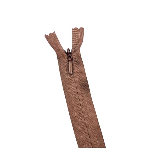 20 Teile/Paket 60cm 3# Bunte Unsichtbare Zipper Nylon Spule Zipper for DIY Handwerk Tuch Nähen Zubehör(Brown) von ZMCGNO
