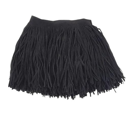 ZMCGNO 1 Meter 10–30 cm Wildleder Quaste Fransenbesatz Band Spitzenbesatz for Kleidung Tasche Vorhang Tanzkleid DIY Nähen Strickzubehör(Balck13,20cm) von ZMCGNO