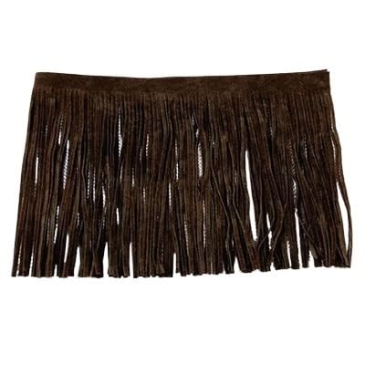 ZMCGNO 1 Meter 10–30 cm Wildleder Quaste Fransenbesatz Band Spitzenbesatz for Kleidung Tasche Vorhang Tanzkleid DIY Nähen Strickzubehör(DarkBrown70,25cm) von ZMCGNO