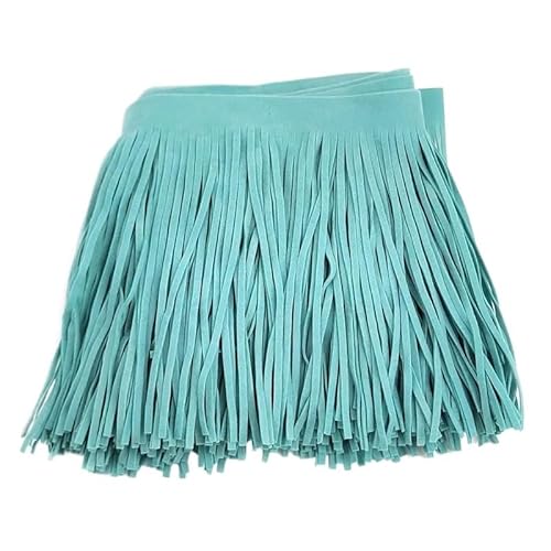ZMCGNO 1 Meter 10–30 cm Wildleder Quaste Fransenbesatz Band Spitzenbesatz for Kleidung Tasche Vorhang Tanzkleid DIY Nähen Strickzubehör(LackBlue93,20cm) von ZMCGNO